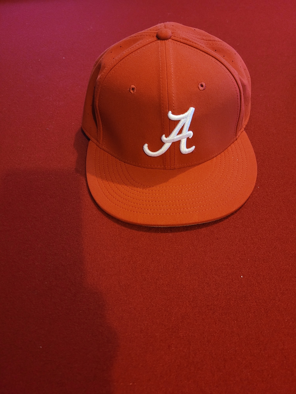 Nike Men's Crimson Red Snapback Hat with White 'A' Logo